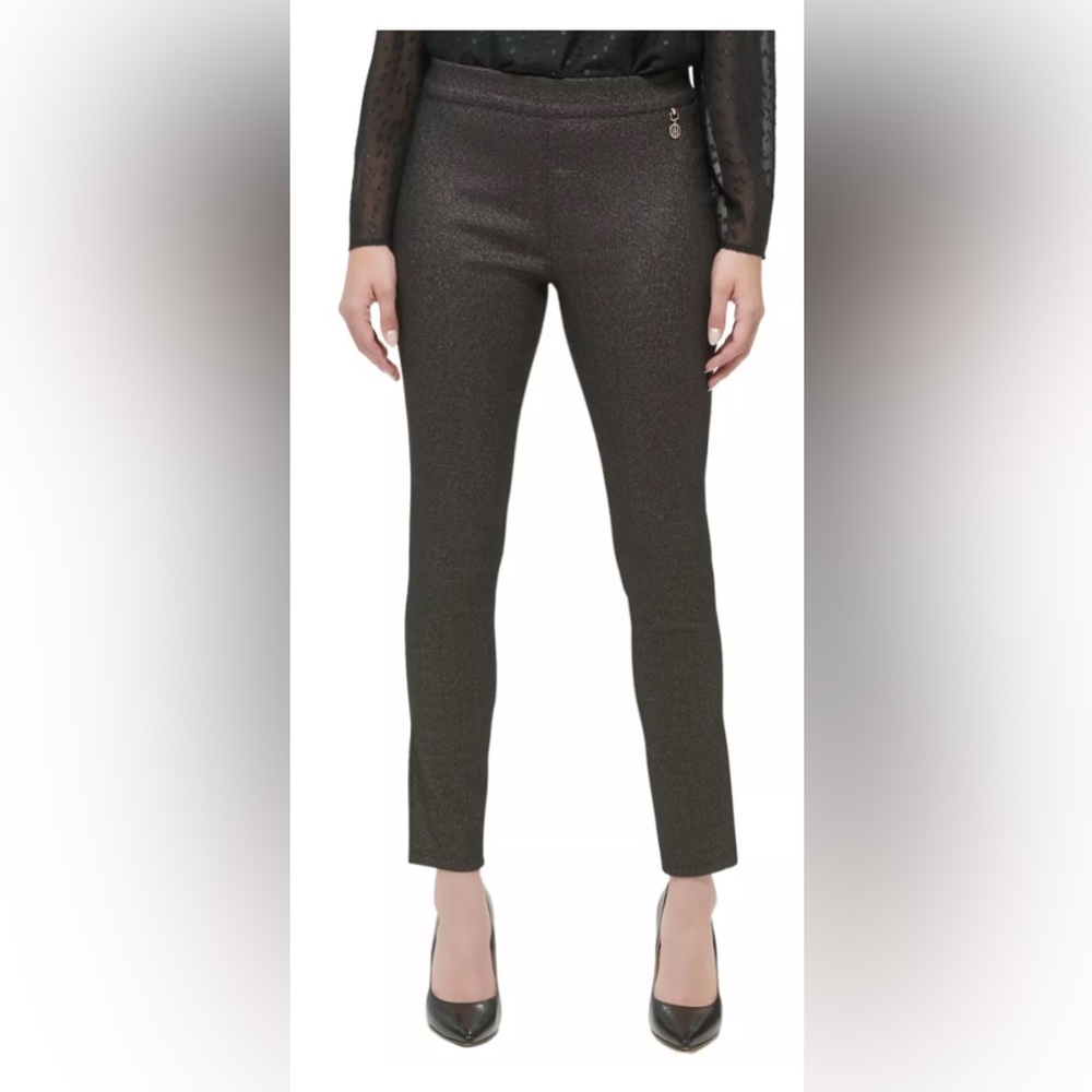 39. $89 Tommy Hilfiger Black/Bronze Slim Shimmer Pants with Stretch